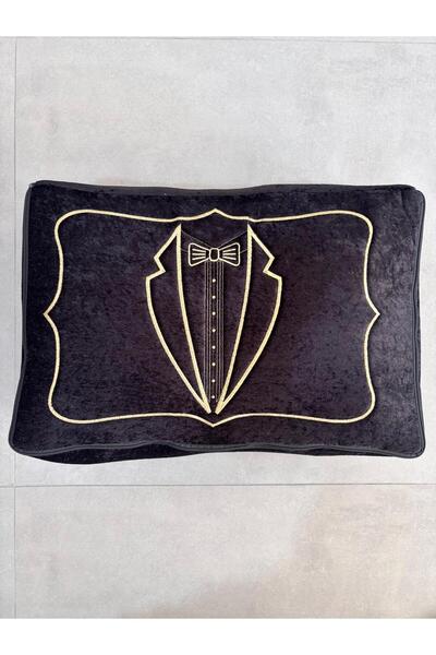 Mustgross Çeyizlik Hurç, Kadife Gold Işlemeli Tekli Bohça Nişan Gelin Damat Hurcu