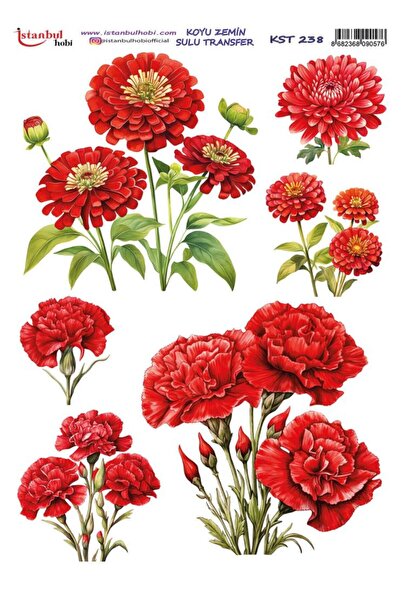 İstanbul Hobi Dark Background Water Transfer Paper 25X35Cm Kst-238