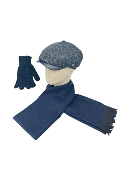 KARNAS ŞAPKA Men's Wool Stylish Set – Cap Scarf Gloves