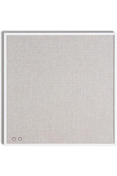 U Brands Linen-Style Bulletin Board with White Metal Frame, 36 x 36 cm