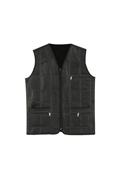 KARNAS ŞAPKA Premium Leather Set – Vest, Gloves, Leather Sports Cap