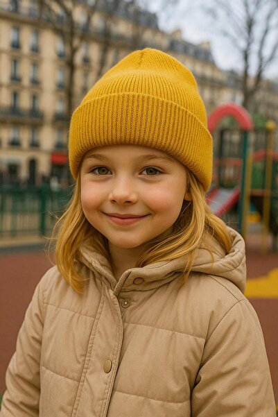 MARBERRY Beretă pentru fete Safran basic 7-12 ani