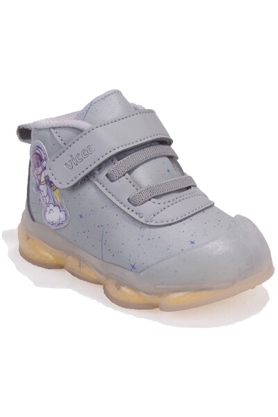 Vicco حذاء رياضي للأطفال الذكور من Geminis 946E25K447 باللون الرمادي مع إضاءة...