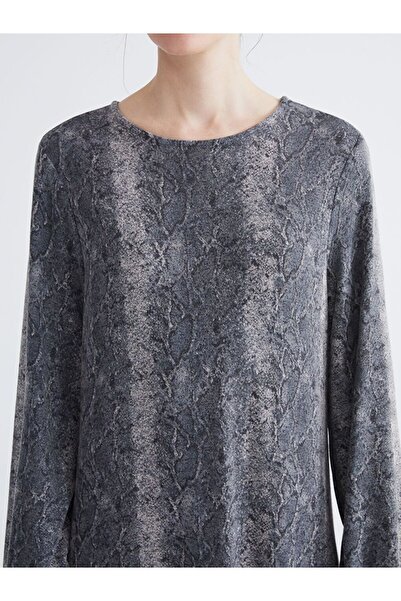 LC Waikiki Lcw Grace Crew Neck Patterned Dress