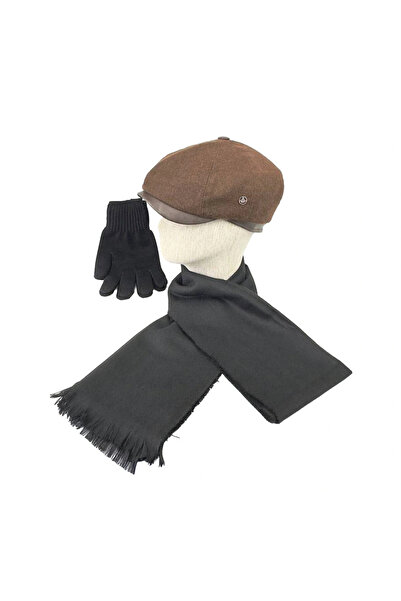 KARNAS ŞAPKA Men's Wool Combination Set – Cap Scarf Gloves
