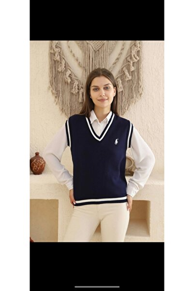 Abalı Yeni sezon "Ekru Kadın Regular Fit Kazayağı Desenli Triko"