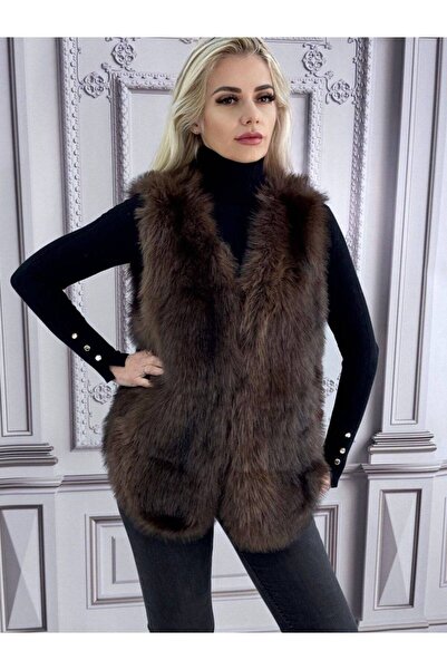 MAXORA SHOP Premium eco-fur vest with side pockets