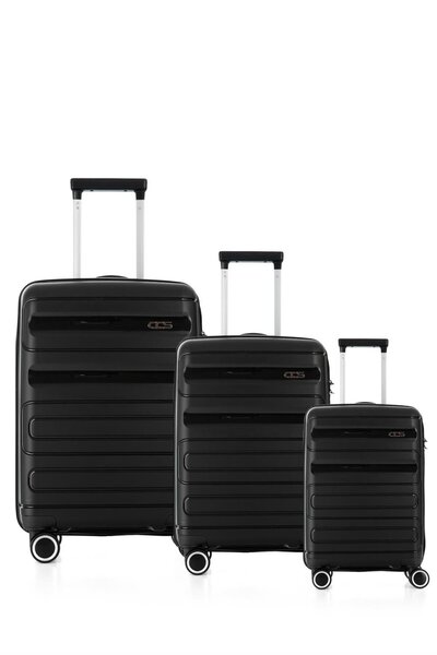 ÇÇS Ultra Hafif Polipropilen Kırılmaz 3 Lü Valiz Seti