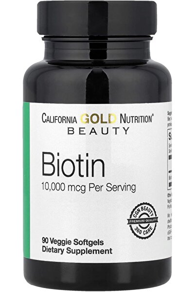 California Gold Nutrition بيوتين، 10000 ميكروغرام، 90 كبسولة نباتية هلامية