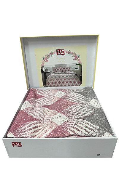 Taç Flanel Begona Gül Kurusu Tek Kişilik Nevresim Takımı