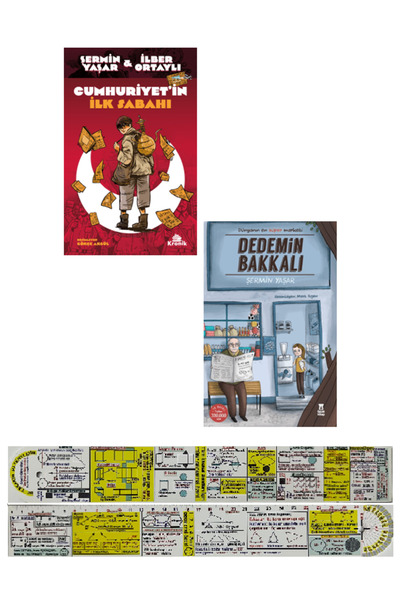 Taze Kitap Cumhuriyetin İlk Sabahı + Dedemin Bakkalı 2 Kitap Set Şermin Yaşar...