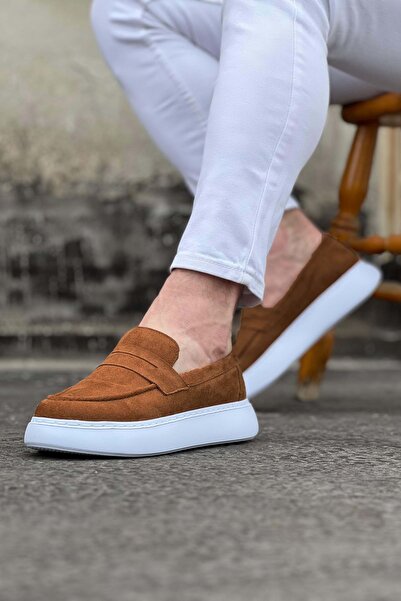 Lucy Shoes Yg161 Men's Casual Laceless Suede Classic Shoes Sbt - Tan