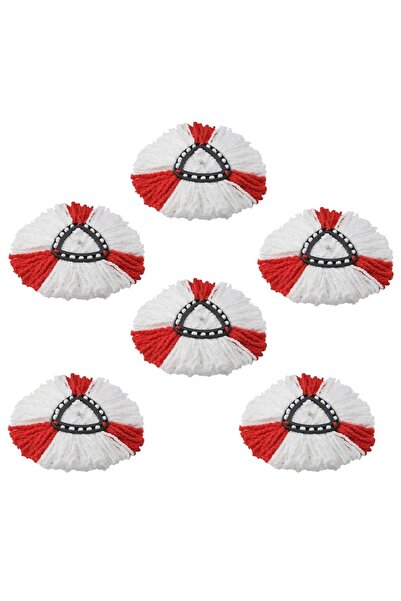 Vileda Set of 6 Easy Wring Turbo refills, compatible with Vileda, for rotary mop, 2in1,