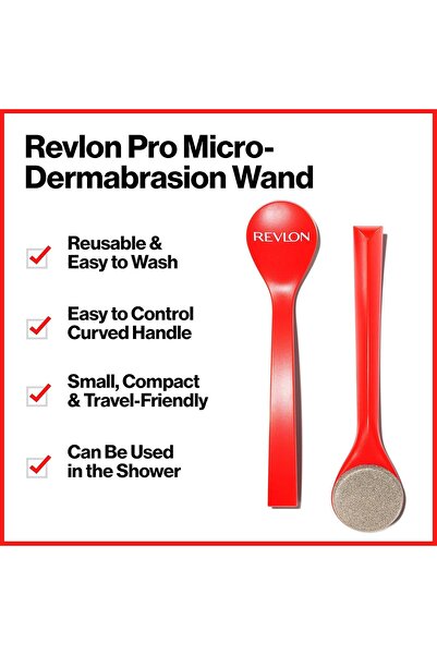 Revlon Microdermabrasion Wand – Gentle Exfoliation with Real Diamond Grit, 42.63 g
