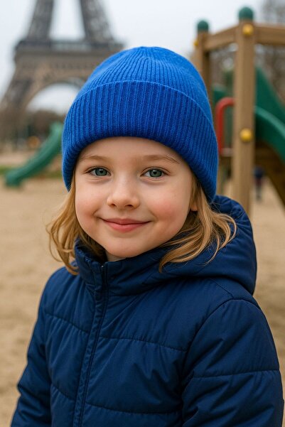 MARBERRY أزرق بلون الكوبالت قبعة بنات أساسية باللون الأزرق للأعمار من 7 إلى 1...