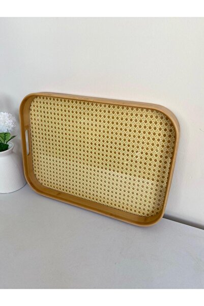 LEONEV Hazeranlı Bamboo Tray 33X46 cm Large Size