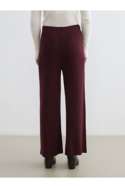 LC Waikiki LCW Modest Elastic Waist Wide Leg Women's Knitwear Trousers