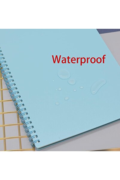 Yansanido A5 Spiral Notebooks, 4-Pack, 160 Pages (80 Sheets), Thick Plastic Cover, Lined