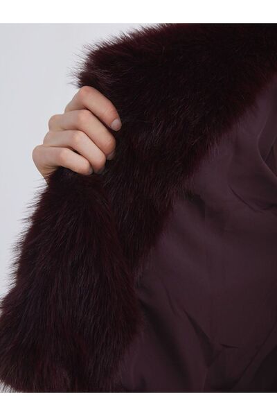 LC Waikiki Lcwaikiki Classic Jacket Collar Women Faux Fur Coat