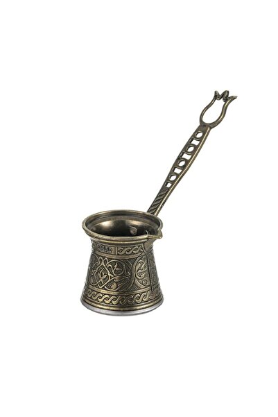 EHA Ibric turcesc stil otoman special pentru inductie, 200 ml, Ø8xH8 cm - Alama antichizata