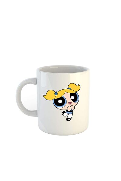 NASAQ كوب سيراميك مطبوع "Little Power Puff Girl" من الجيل السابع، سعة 350 مل،...