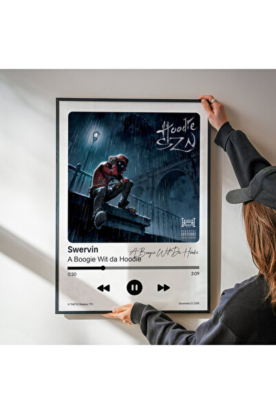 Thetic A Boogie Wit Da Hoodie - Swervin Single Collection Premium Spotify Poster - Song Poster!
