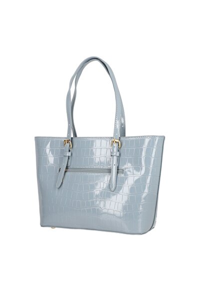 David Jones Geanta casual piele ecologica texturata albastru cu maner BS6916CA2301114