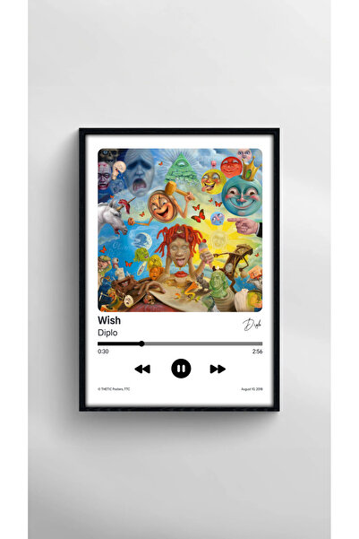 Thetic Diplo - Wish - Trippie Mix Single Collection Premium Spotify Poster - Song Poster!