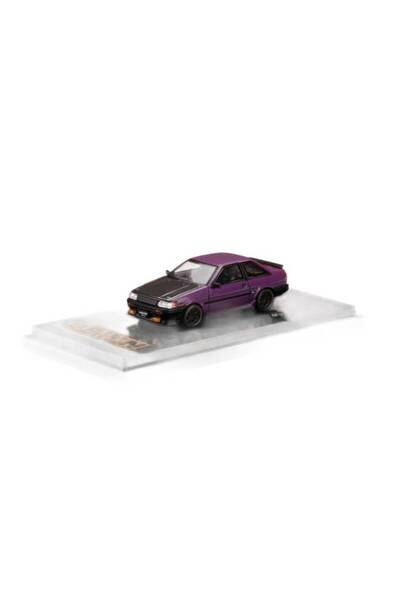 hobby japan Toyota Corolla Levin Gt Apex AE86 Purple Model Car, 1:64
