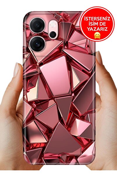 OPPO Reno 14F 5G Kılıf Desenli Tematik Rubber Silikon PembeDeco