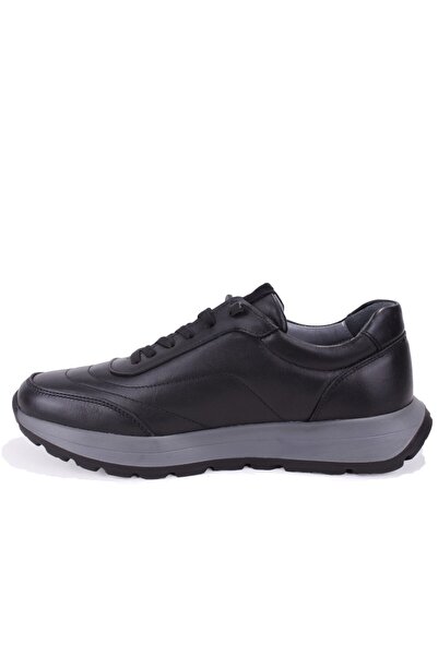 DAGOSTER Dma08-515 Black Orthopedic Daily Men's Leather Shoes