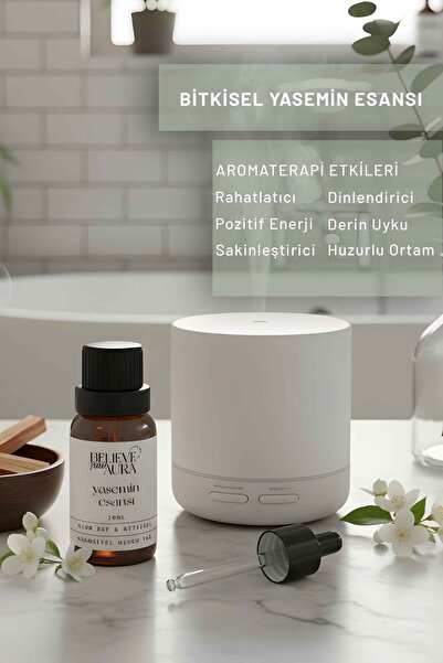 Believe Your Aura Bitkisel Yasemin Esansı - %100 Saf ve Bitkisel Buhurdanlık ...
