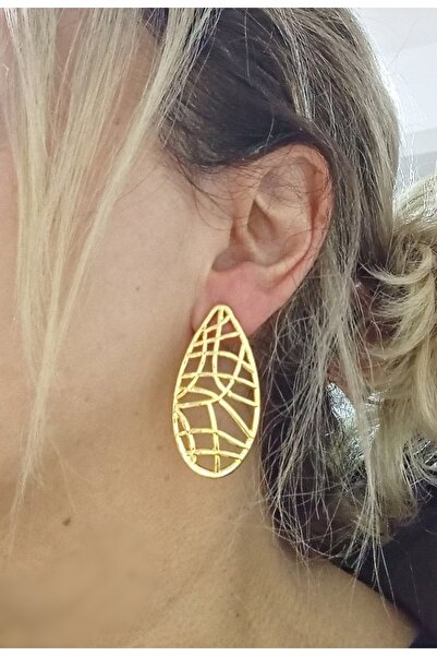 mos&more Gold Long Pierced Earrings