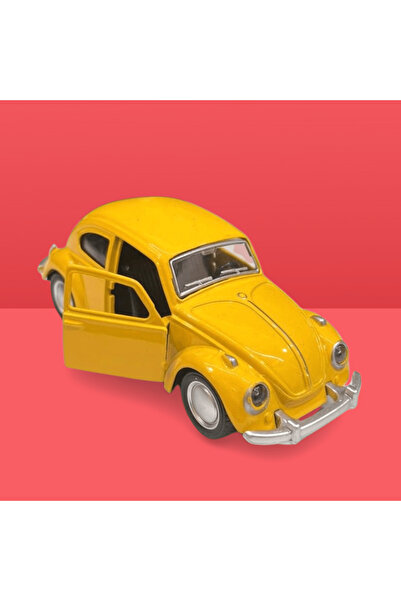 Diecast Metal Vosvos Araba – Sarı | Kapıları Açılır Koleksiyonluk Model