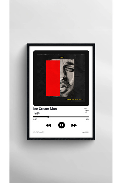 Thetic Tyga - Ice Cream Man Single Collection Premium Spotify Poster - Song Poster!