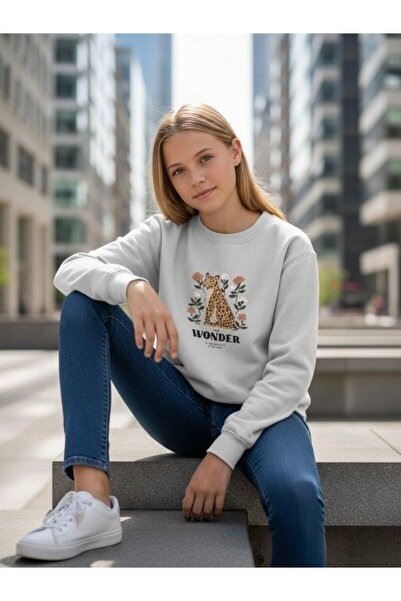 Zekids Hanorac pentru fete cu model leopard