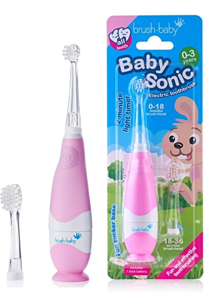 Brush-Baby BabySonic Bebek ve Çocuklar İçin Elektrikli Diş Fırçası 0-3 Yaş Ak...