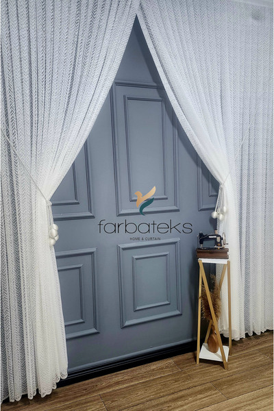 Taç Topçuklu Double-Breasted Fashion Embroidered Iron-Free Wrinkle-Free 3-Layer Pleated Tulle