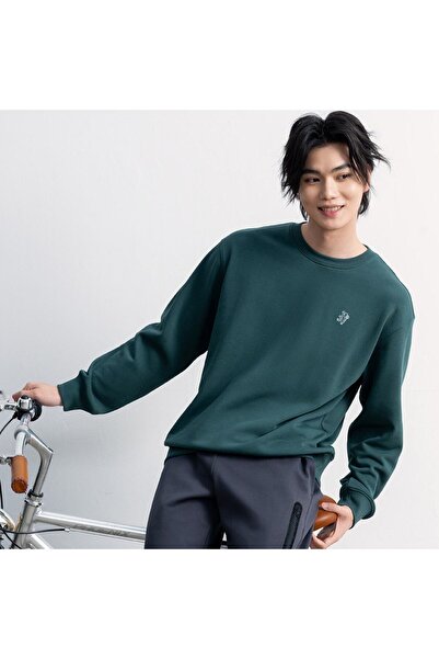 Giordano Men’s French Terry Crew Neck Relaxed Fit Sweatshirt