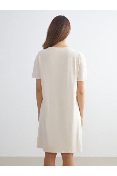 LC Waikiki Lcw Dream Crew Neck Printed Maternity Nightgown