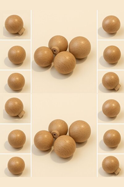 YEGGE Wooden Patterned Handle Luxury Ball-Shaped Decorative Sphere Wardrobe Kitchen Furniture Cabinet Drawer Plastic Handle