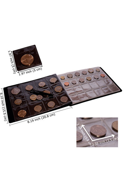 LUDOVAN Coin album, coin binder, 216 pockets