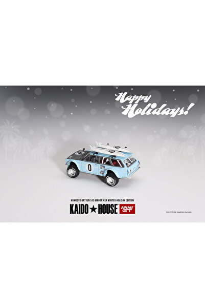 mini gt Kaido House Datsun 510 Wagon 4x4 Winter Holiday Edition model car MGTKHMG092