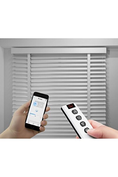 Rovline Akıllı Motorlu Ahşap Jaluzi, 50mm, % 100 Orjinal Ahşap Jaluzi , Açık ...