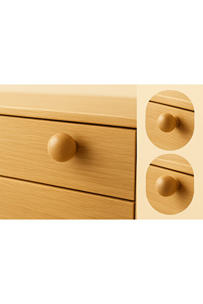 YEGGE Wooden Patterned Handle Luxury Ball-Shaped Decorative Sphere Wardrobe Kitchen Furniture Cabinet Drawer Plastic Handle