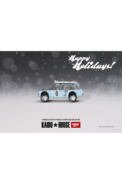 mini gt Kaido House Datsun 510 Wagon 4x4 Winter Holiday Edition model car MGTKHMG092