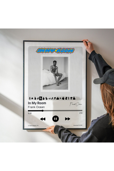 Thetic Frank Ocean - in My Room Single Collection Premium Spotify Poster - Song Poster!