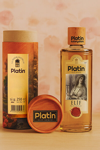 Platin Kolonya & Parfüm Platin Elit Serisi Silindir Kutu Ahşap Kapaklı 80° 25...