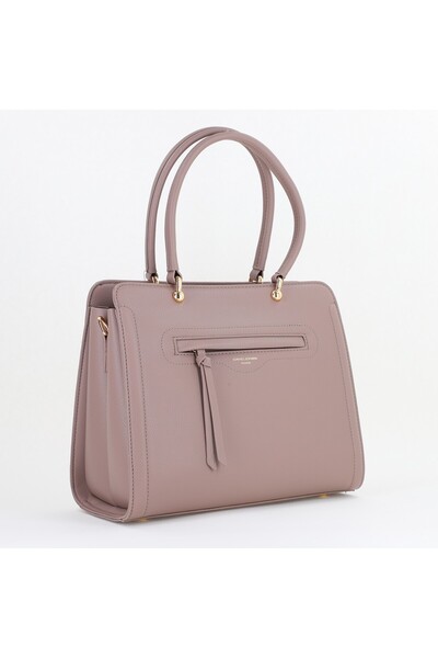 David Jones Geantă damă casual piele ecologică cu două compartimente taupe BS...