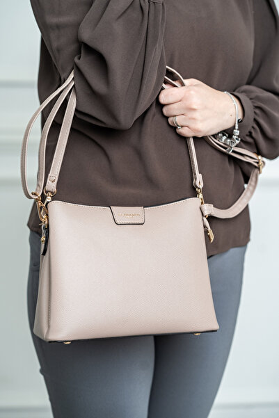 Flora&Co Paris Women's Casual Bag Made of Taupe Eco-Leather FloraCO BS3617R2307354